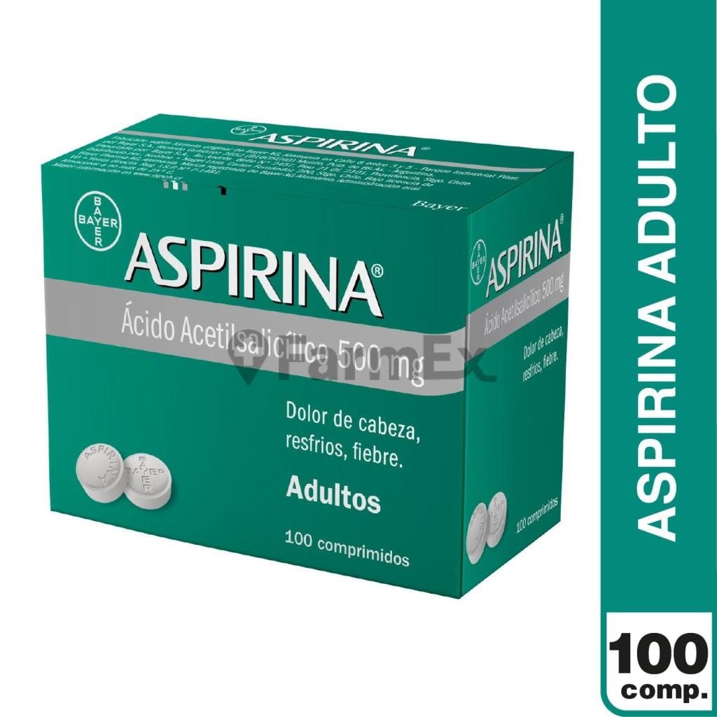 Aspirina 500 mg x 100 comprimidos Farmex-BanMedica-Persistente
